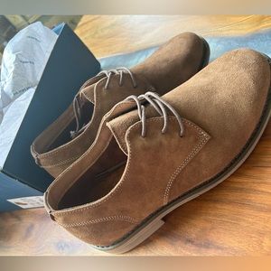 NWB Nunn Bush Men's Linwood Oxford Leather Suede Brown Camel